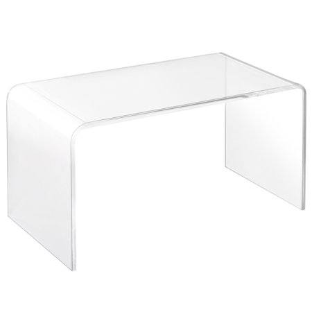 32 Long Rectangle All Acrylic 15mm Thick Waterfall Coffee Table Clear - Acrylic Clear - Minimalist and Modern - Versatile Use - Modern Elegance