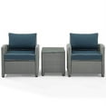 thumbnail image 3 of Afuera Living Taditional 3 Piece Patio Conversation Set in Navy and Gray, 3 of 13