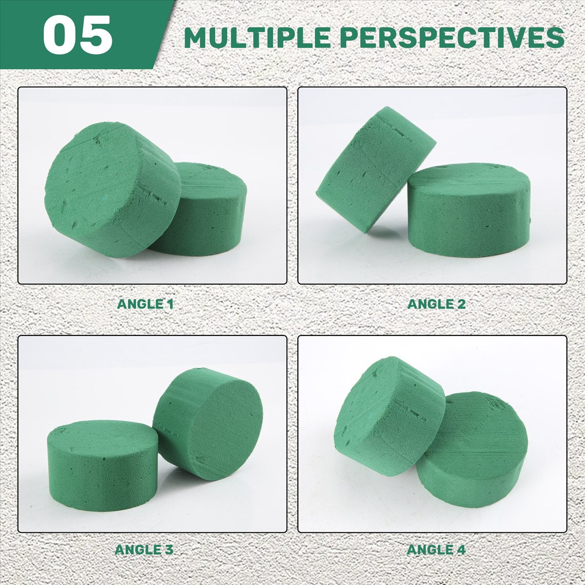 10Pcs Round Water Absorbing Floral Foam Brick for Wedding Aisle DIY Flower Arrangement