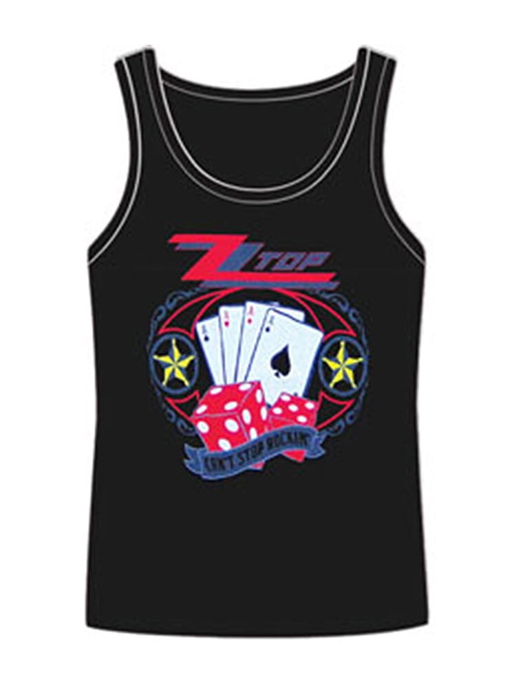 ZZ Top ZZ Top Women's Cards Womens Tank Black