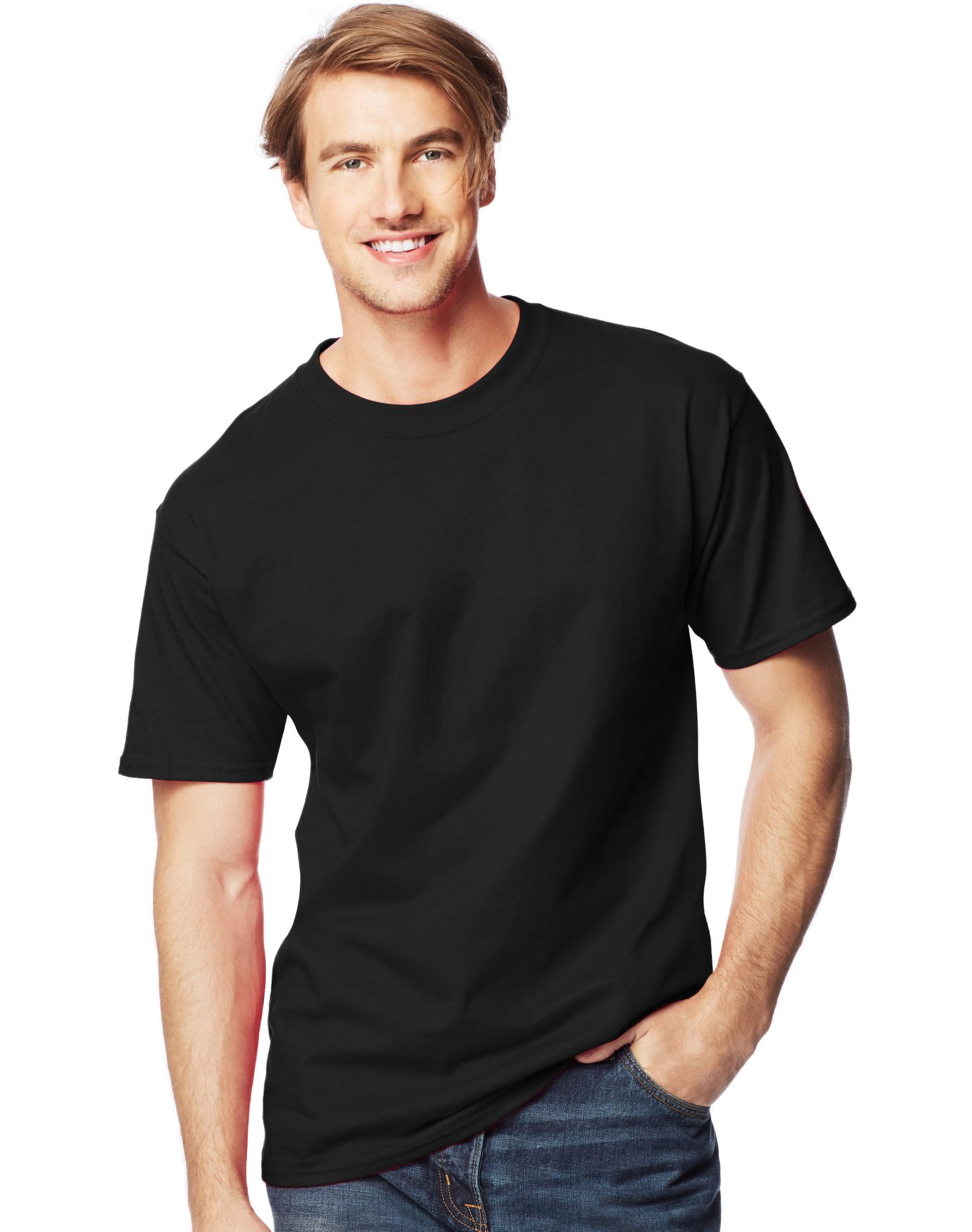 Hanes Big Men's Beefy-T Tall T-Shirt - Charcoal Heather, 3XLT, 100% Ring Spun Cotton