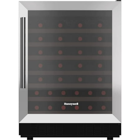 

Honeywell 52 Bottle Compressor Wine Cooler Refrigerator Large Freestanding Wine Cellar For Red White Champagne or Sparkling Wine Digital Temperature Control Stainless Steel