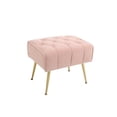 thumbnail image 4 of Pink Velvet Armchair and Ottoman / Used in Office for Comfort / Gain a Supportive Seating Option, 4 of 6