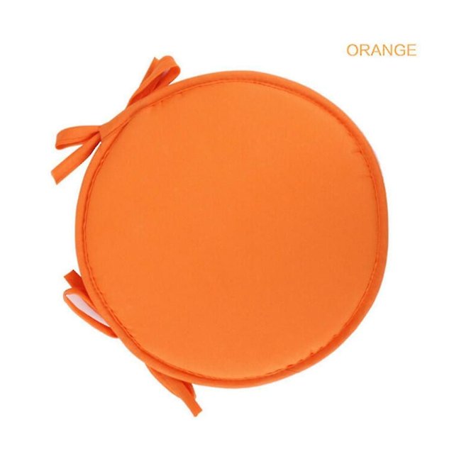 Coussin de Siège Rond Uni avec Sangles à Nouer pour Chaises Intérieur/extérieur