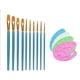 thumbnail image 5 of Juego de paleta de pinceles para pintar acuarela acrílica perlada Pincel de varilla herramientas de arte Material duradero, 5 of 5