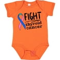 thumbnail image 3 of Inktastic Fight Thyroid Cancer Pink, Blue, Teal Ribbon Boys or Girls Baby Bodysuit, 3 of 5