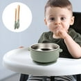 thumbnail image 5 of Children's Cutlery Set,3-Piece Baby Food Bowl Set,Food Grade Silicone Bowl,Stainless Steel Inner Liner Bowl,Infant Toddler Dining Set,Weaning Food Bowl,Easy Clean Baby Bowl, 5 of 5