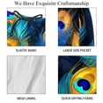 thumbnail image 4 of luoweisi Men's Beach Shorts Quick Dry Swim Trunks with Mesh Lining Peacock Feather M, 4 of 5