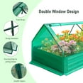 thumbnail image 3 of Green Galvanized Raised Garden Bed with Cover Metal Planter Box Kit, 3-In-1 Large Capacity Planter Box, 2 Zipper Insect-Proof Windows, Mini Greenhouse for Outdoor Plant and Seeds, 6x3x1 FT, 3 of 8
