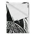 thumbnail image 2 of Dragon Soft Flannel Fleece Throw Blanket, Shadded Skin Dragon Curled up Under Long Wings Digital Sketch Illustration, Cozy Plush for Indoor and Outdoor Use, 50" x 60", Black and White, by Ambesonne, 2 of 5