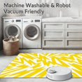 thumbnail image 5 of ODIKA 5'x7' Machine Washable Non-Slip Area Rug, Abstract Lightning Bolt Zigzag with Electric Energy High Traffic Rug with Pad, Yellow, 466245, 5 of 8