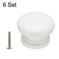 thumbnail image 3 of 6 PackDrawer Knobs, Round Dresser Pulls, Decorative Drawer Knobs with Screw, White, 3 of 6