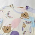 thumbnail image 4 of FUNDUFI Womens Pajama Set Cute Sweet Bear Printed Long Sleeve Oversized Pajamas T-Shirt Stretchy Sleepwear Pants Breathable Loose Fit 2Pcs Homewear Pajama Sets Comfy Pjs For Women, 4 of 9