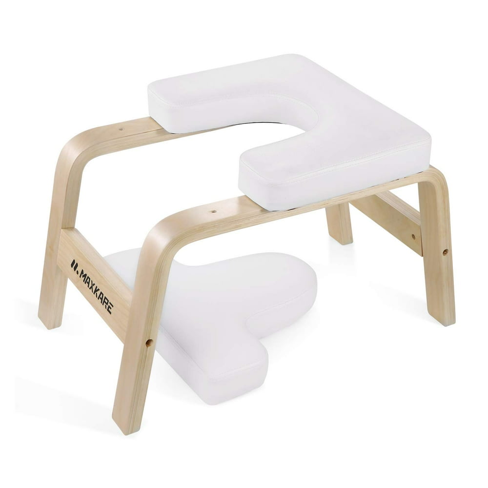 MaxKare Wood Yoga Headstand Bench Fitness Yoga Inversion Chair Stool