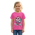 thumbnail image 2 of Girls Tshirts Short Sleeve Crew Neck Graphic Tees Fashion School Season Print Casual Summer Kids T Shirts Size 5-6Y, 2 of 5