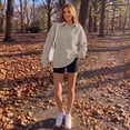 thumbnail image 3 of SUNBS Womens Sweatshirts Polo Collar Half-Button Oversized Long Sleeve Lounge Pullover Tops, 3 of 8