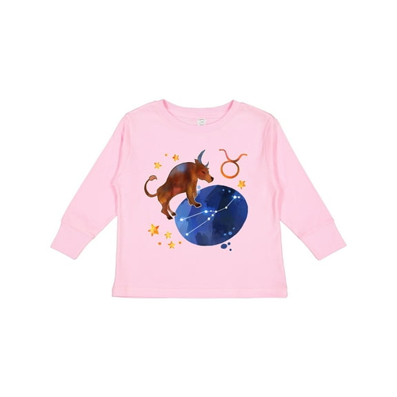 Inktastic Taurus Constellation Zodiac Sign Illustration Boys or Girls Long Sleeve Toddler T-Shirt