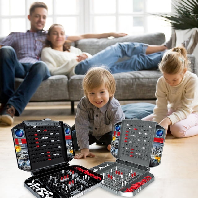Juego de batalla naval Juego de guerra Juego de mesa de estrategia Juego de batalla doble portátil para niños