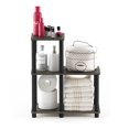 thumbnail image 4 of Furinno Turn-N-Tube Toolless Assembly 2-Tier Ladder Shape Grey Book Shelf with Open Frame Design, Corner Shelf, Open Shelves, for Living Room, Garage, Home Office, Grey Oak, 4 of 4