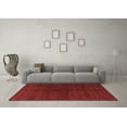 thumbnail image 3 of Ahgly Company Machine Washable Indoor Square Abstract Red Modern Area Rugs, 4' Square, 3 of 4
