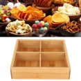 thumbnail image 1 of Wooden Serving Tray, Paint Free Snack Serving Platter With Removable Panel Kitchen Nesting Container For Party Entertaining Food Display Fruit Dessert, 1 of 8