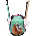 thumbnail image 4 of Mochila Rawlings THE JOURNEY para jugador de béisbol/sóftbol, color menta y rosa, 4 of 7