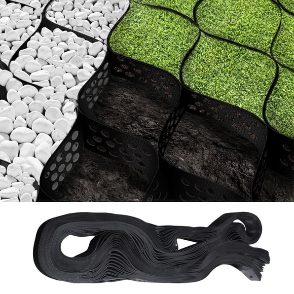 Sfcddtlg 9.8x16.4 FT 160 sq ft Gravel Ground Grid-2Inch Thick Expansion Foldable Geo Grid Driveway Stabilization Grids-Geocell Ground Grid for Landscaping Parking Lots Ga