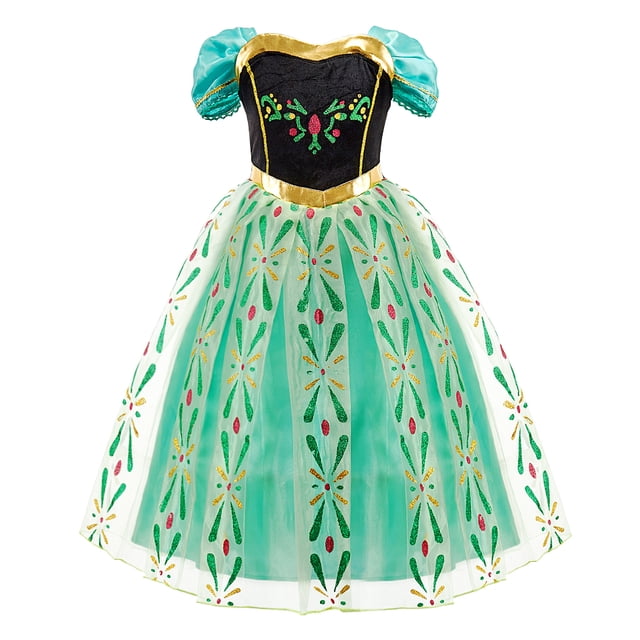Anna Children Frozen Suitable Halloween Carnival Multiple Occasions Princess Cosplay Dress with Accessories Sets Multiple Styles