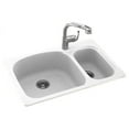 thumbnail image 2 of Dual Mount Composite 33x22x9 1-Hole Large/Small Double Bowl Kitchen Sink in Black Galaxy, 2 of 2