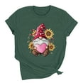thumbnail image 2 of AuroraX Short Sleeve T-Shirts for Women,Crew Neck Gnome Graphics Loose Fit Green Women's Tops Holiday Valentines T Shirts Gift for Women, 2 of 8