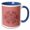 Blue/White, variant on 3drose, Pretty Pink Lacey Flower Design, 11oz Magic Transforming Mug