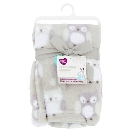 Parent's Choice Plush Baby Blanket, Gray Owl