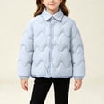 thumbnail image 4 of FAIWAD Kids Quilted Puffer Jacket Reversible Button down Collared Coat Boys Girls Soft Winter Outerwear, 4 of 9