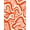 Orange, Pattern 2, variant on Flatwoven High Traffic Area Rug, Dynamic Abstract Swirl Design with Bold Color Contrast, Non Slip, Stain Resistant, Washable Area Rugs for Living Room, Bedroom(Orange, 2X3)