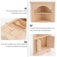 thumbnail image 2 of CIMAXIC 1pc Mini House Furniture Model Cabinet Mini House Triangular Cabinet Model,6.38"X3.62"X1.69", 2 of 5
