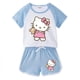 thumbnail image 3 of Hello Kitty-ropa de algodón con dibujos animados para niña, pantalones calientes para bebé, camiseta de manga corta, pantalones cortos, conjunto deportivo de dos piezas, novedad de verano, 3 of 4