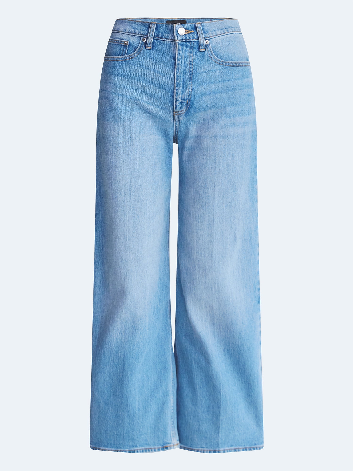 Free Assembly Women's and Women's Plus High Rise Cropped Wide Leg Jeans, Sizes 0-22W
