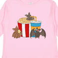 thumbnail image 4 of Inktastic Movie Loving Bats with Popcorn and Soda Boys or Girls Long Sleeve Toddler T-Shirt, 4 of 5