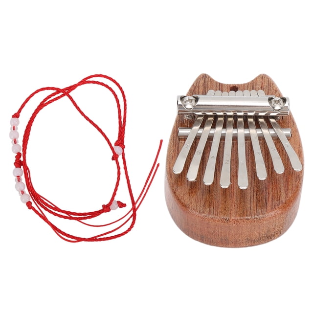 Mini piano de pulgar Kalimba de 8 tonos, regalo para niños, instrumentos de ocio al aire libre, forma de oreja de gato