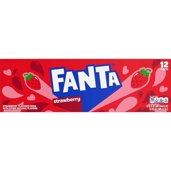 Fanta Strawberry, 12 fl oz, 12 Pack