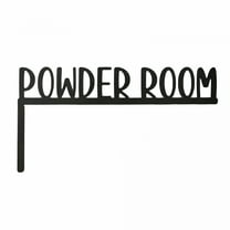 LAMIRO Powder Room Door Topper,Over The Door Sign,Wood Funny Bathroom Sign Decor,Home Door Corner Decorations 11.8"*6.3" (1pcs)