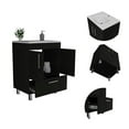 thumbnail image 6 of FM FURNITURE Otello Engineered Wood Single Bathroom Vanity in Black, 6 of 7