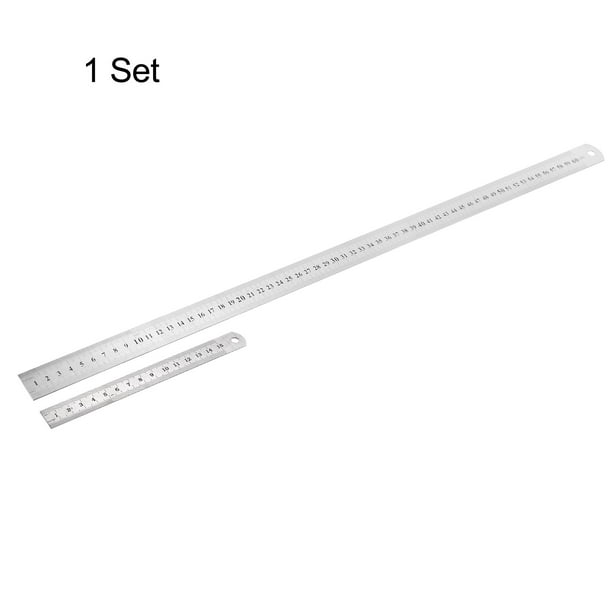 Steel Rulers, 2 Pieces (6, 24 inch) Rulers, Metal Ruler, Ruler, Ruler Inches  and Centimeters, Drawing Ruler, Measuring 
