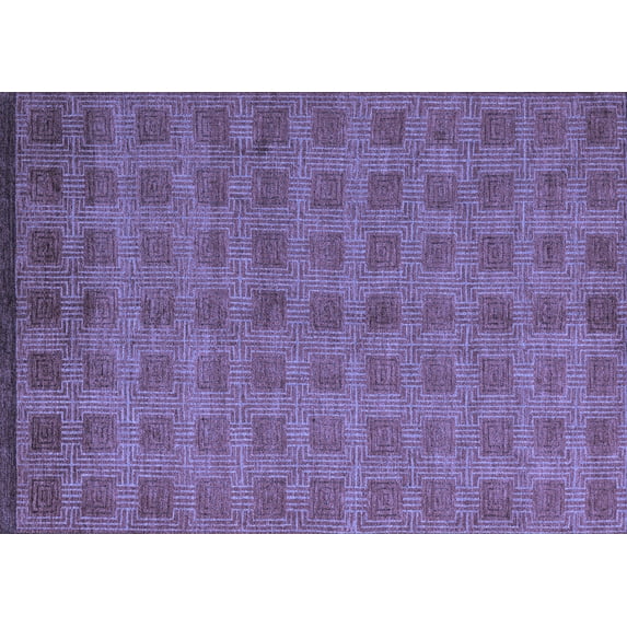 Ahgly Company Machine Washable Indoor Rectangle Abstract Blue Modern Area Rugs, 8' x 10'