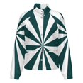 thumbnail image 5 of Jackets for Women Winter Coat Jackets Flannel Stand Collar Jacket(Aesthetic Blue Green And White Sunburst,Size:S-4XL), 5 of 7