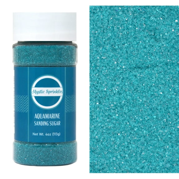 Mystic Sprinkles Aquamarine - Teal Sanding Sugar 4 oz.