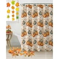 thumbnail image 3 of Fall Thanksgiving Shower Curtain Set ，Waterproof Fabric Shower Curtains Orange Blue Pumpkin Shower Curtains for Bathroom,Bathroom Decor 54x"78", 3 of 7