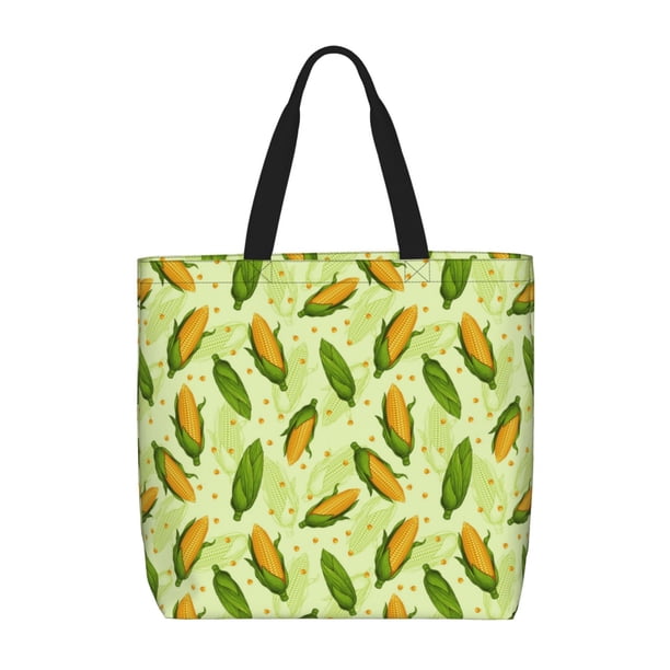 Easygdp Fresh Corn Bolsa Tote para Mujer, Bolso de Hombro para Trabajo, Playa, Viajes, Compras y Supermercado