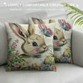 thumbnail image 3 of Nawypu Lovely Bunny Pillow Covers Cute Rabbit Easter Pillow Cases Egg Flower Pillows Decorative Throw Pillows Cases Holiday Pillow Cases for Indoor Living Room, 3 of 5