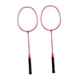 thumbnail image 2 of jinwen Badminton Rackets 2Pcs Badminton Equipment for Beach Indoor Outdoor Backyard Red, 2 of 8